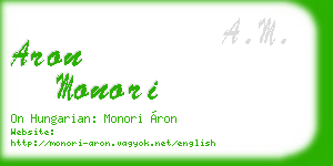 aron monori business card